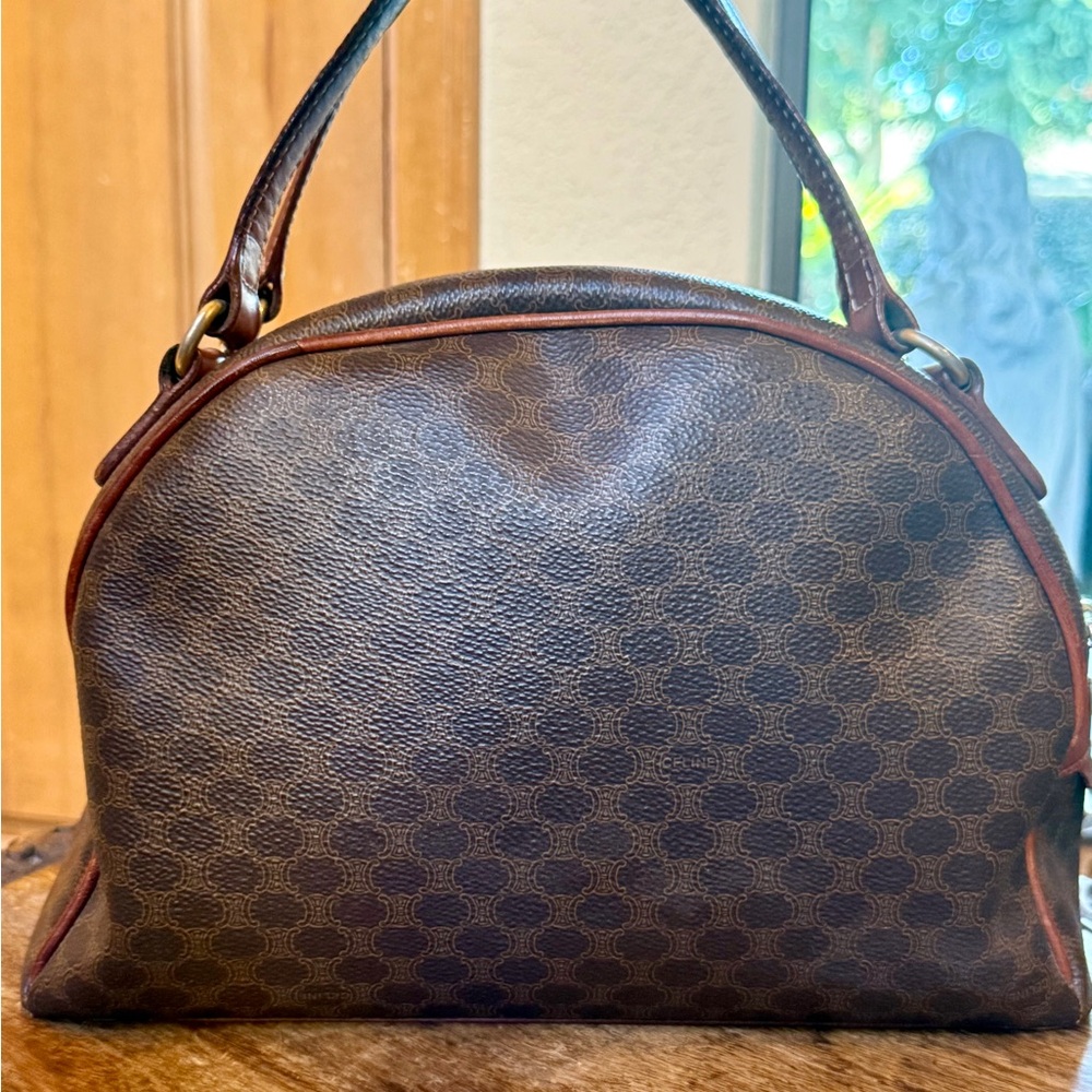 Celine Authentic Brown Dome Satchel Handbag - Brown - Picture 7 of 16